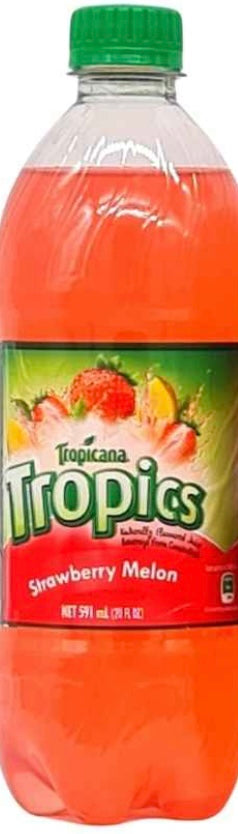 TROPICS NATURALLY FLAVOURED DRINK (CASE, STRAWBERRY MELON, 591 ML)