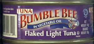 BUMBLE BEE TUNA IN VEGETABLE OIL (FLAKED LIGHT, 142 G)