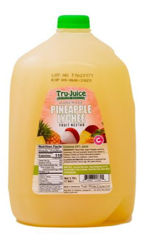 TRU JUICE PINEAPPLE LYCHEE JUICE DRINK (1 GAL)