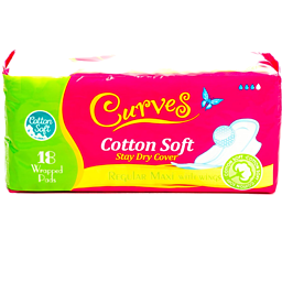 CURVES COTTON SOFT ULTRA THIN WINGS (18s)