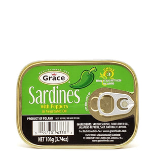 GRACE SARDINES W/ PEPPER IN VEGETABLE OIL (106 G)