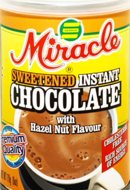 MIRACLE INSTANT CHOCOLATE WITH HAZEL NUT FLAVOUR (170 G)