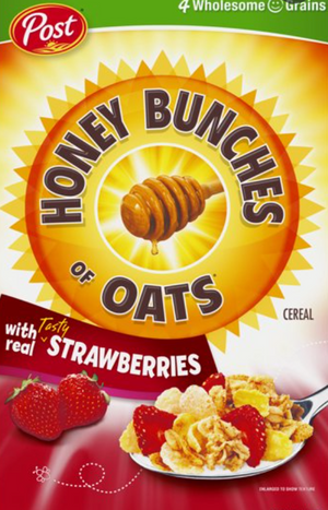 POST HONEY BUNCHES OF OATS STRAWBERRY CEREAL (13 OZ)