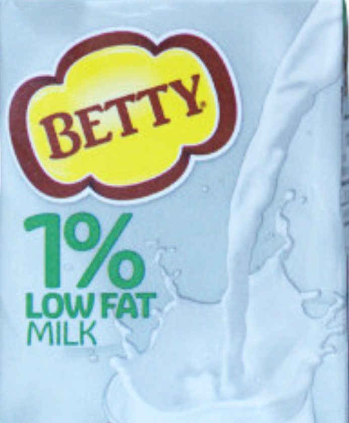 BETTY 1% LOW FAT MILK (250 ML)