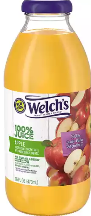 WELCH'S 100% APPLE JUICE (473 ML)