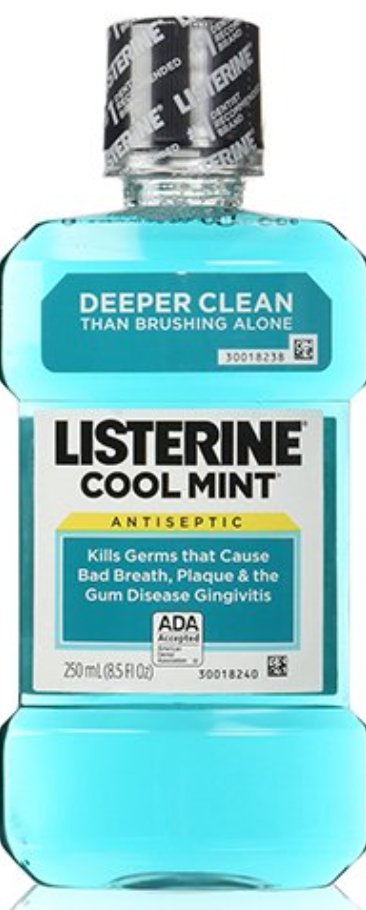 Listerine Antiseptic Mouthwash For Bad Breath And Plaque, Cool