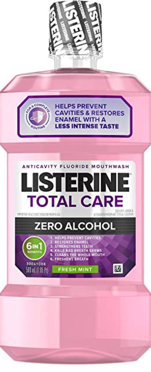 LISTERINE ANTISEPTIC MOUTHWASH (TOTAL CARE, ZERO ALCOHOL, 6 IN 1, 500 ML)