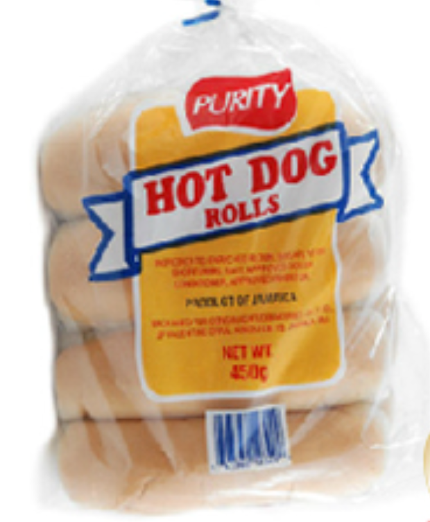 PURITY HOT DOG ROLLS (450 G)