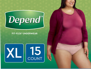 DEPEND UNDERWEAR WOMEN (XL, ADULT PAMPERS, 15)