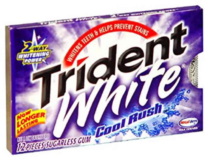 TRIDENT GUM (WHITE, COOL RUSH, 12 PIECES)