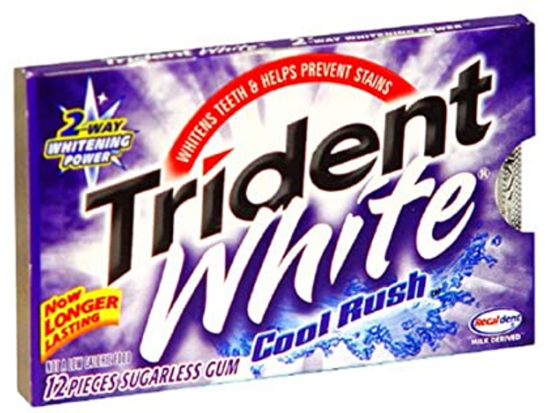 TRIDENT GUM (WHITE, COOL RUSH, 12 PIECES) – Fedlin Limited