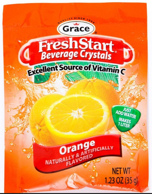 GRACE FRESH START BEVERAGE CRYSTALS (ORANGE, 34 G)