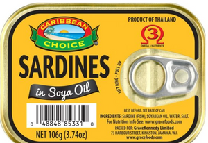 CARIBBEAN CHOICE SARDINES IN SOYA OIL (106 G)
