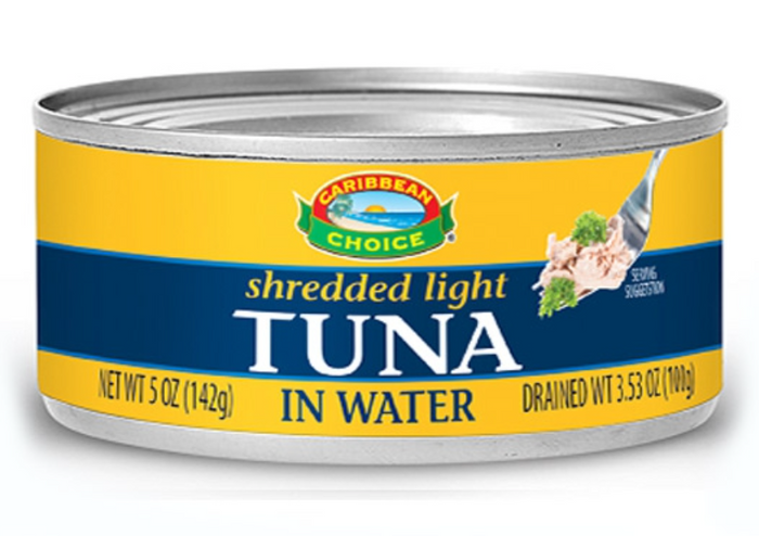 CARIBBEAN CHOICE SHREDDED TUNA IN WATER (142 G)