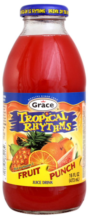 GRACE TROPICAL RHYTHYMS DRINK (FRUIT PUNCH, 16 OZ)