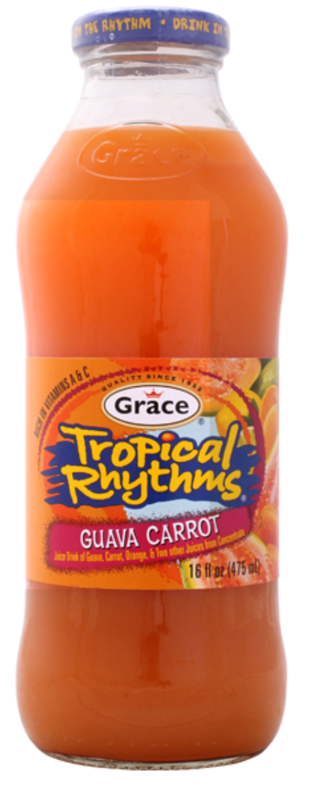 GRACE TROPICAL RHYTHYMS DRINK (GUAVA CARROT, 16 OZ)