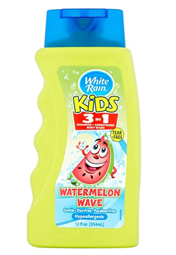 WHITE RAIN KIDS 3 IN 1 SHAMPOO + CONDITIONER + BODY WASH (WATERMELON WAVE, 354 ML)