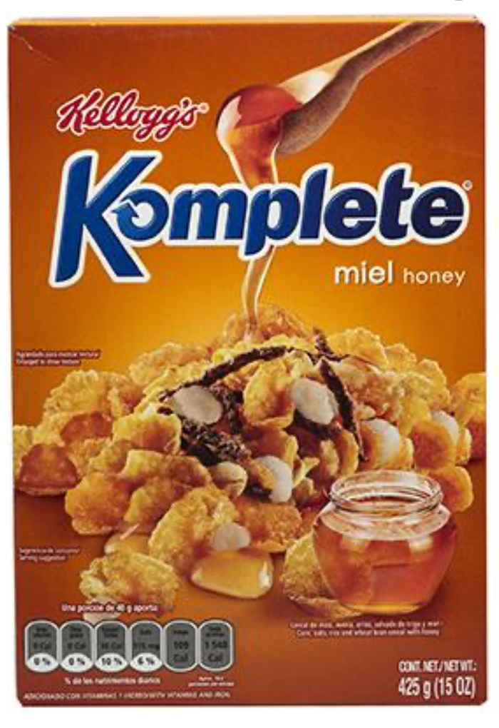 KELLOGG'S KOMPLETE CEREAL (HONEY, 425 G)