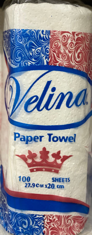VELINA PAPER TOWELS (HAND TOWEL, 100 SHEETS)