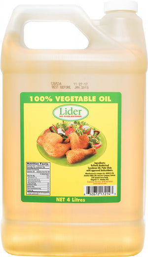 LIDER 100% VEGETABLE COOKING OIL (4 L)