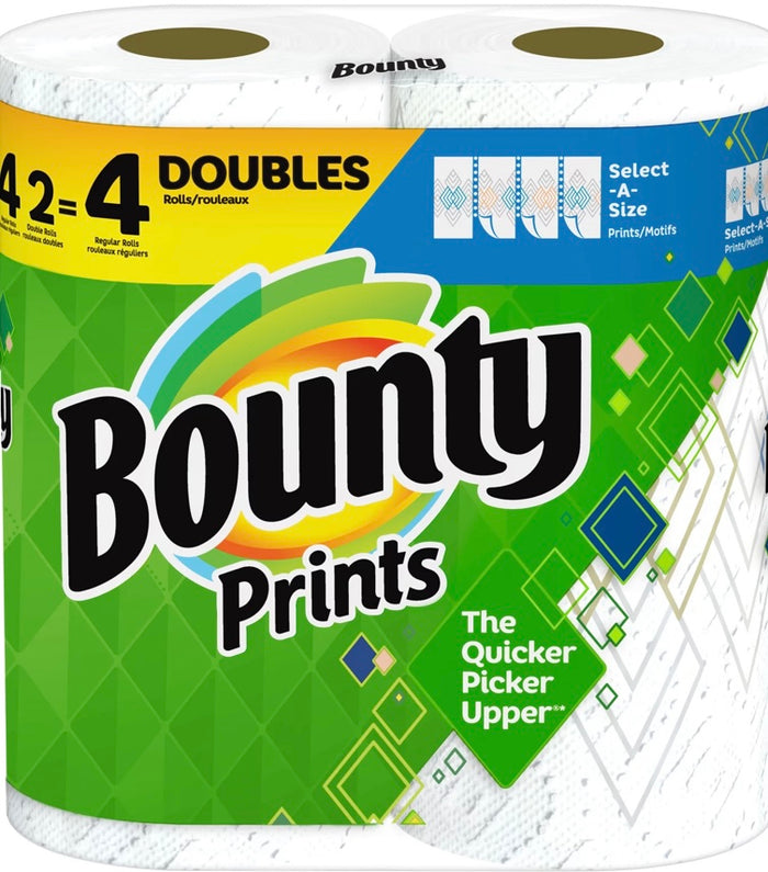 BOUNTY SELECT-A-SIZE PRINTS (2 ROLLS)