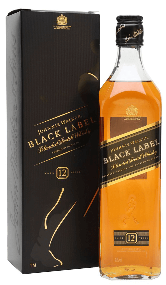 JOHNNIE WALKER BLACK LABEL BLENDED SCOTCH WHISKY (750 ML)