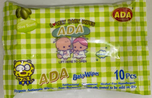 ADA BABY WIPES (OLIVE SCENT, 10 PIECES)