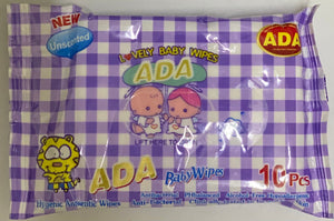 ADA BABY WIPES (UNSCENTED, 10 PIECES)