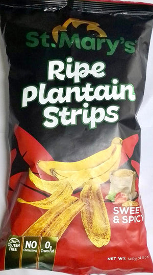 ST. MARY’S RIPE PLANTAIN STRIPS (SWEET & SPICY, 140 G)