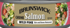 BRUNSWICK CHUNK PINK SALMON (WILD PINK SKIN & BONELESS, 142 G)