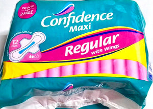 CONFIDENCE MAXI REGULAR WITH WINGS (10 + 2 FREE)