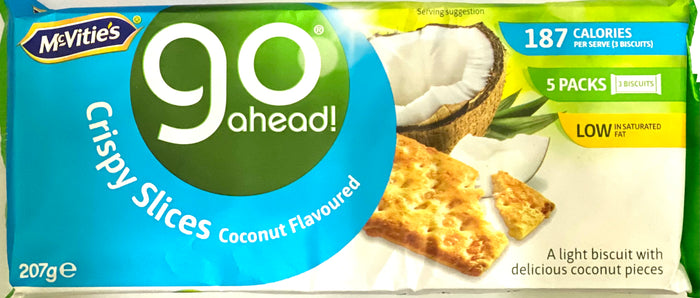 GO AHEAD CRISPY SLICES (COCONUT FLAVOURED, 5 UNITS, 207 G)